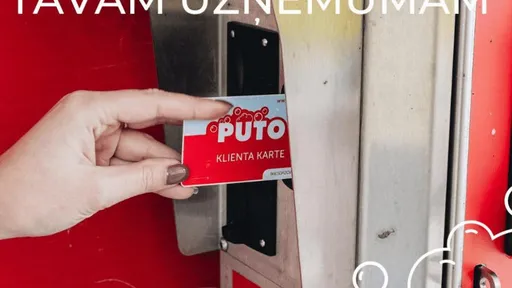 PUTO klientu karte uzņēmumiem pie automazgātavas.