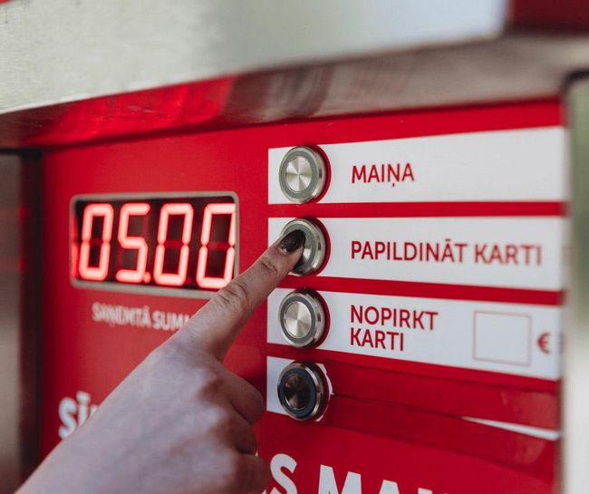 PUTO klientu kartes papildināšanas automāts.