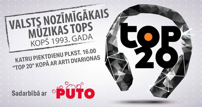 Radio SWH TOP 20 advertisement in partnership with PUTO self-service car wash network.