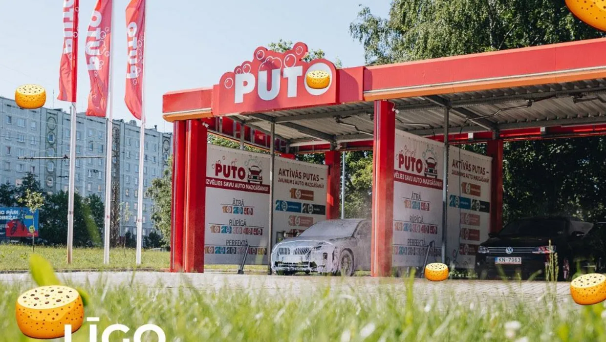 PUTO automazgātava ar auto mazgāšanas putām, Līgo konkurss ar iespēju laimēt 50€ sev un draugam.