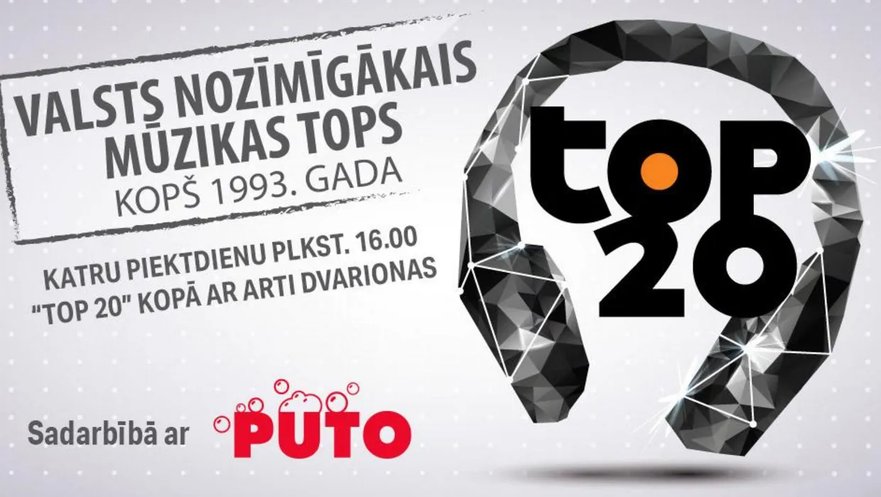 Radio SWH TOP 20 reklāma sadarbībā ar pašapkalpošanās automazgātavu tīklu PUTO.